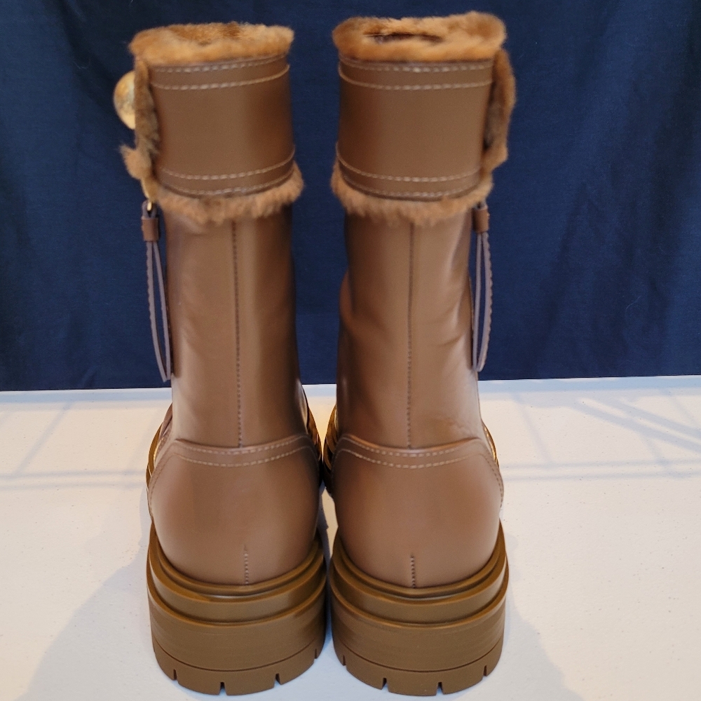 Gianurito Rossi‑Milan, Montreal Cuoio, Brown Leather Boots, New in Box, 38.5 - Picture 6 of 16